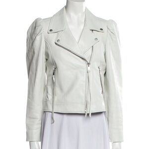 Retrofete white leather jacket - small